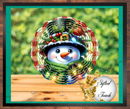 Lit Up Snowman Wind Spinner