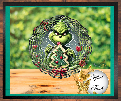 Grinch Cookie Wind Spinner