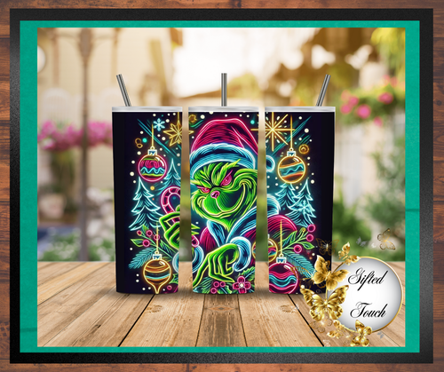 Neon Grinch Tumbler