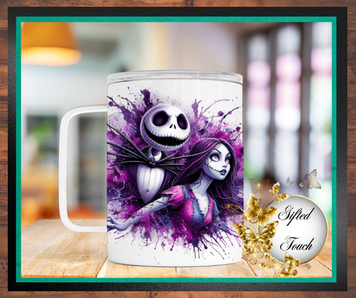 Jack & Sally Steel Mug