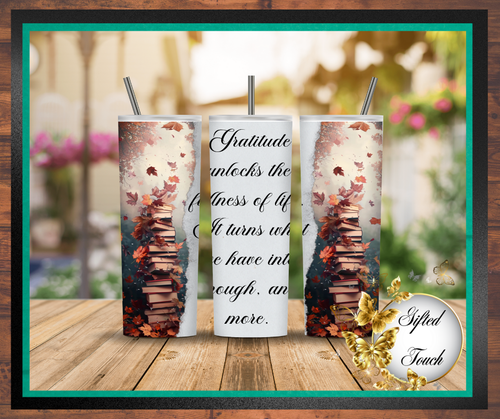 "Gratitude Unlocks" Tumbler