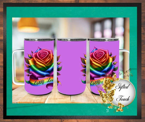 LGBTQ Rose  Steel Mug (20)