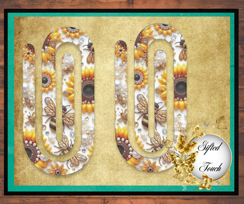 Sunflowers And Bees Paperclip