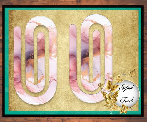 Pink Marble Paperclip