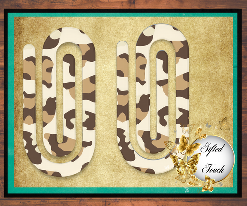 Brown Cow Print Paperclip