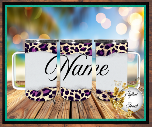 Purple Leopard Steel Mug (20)