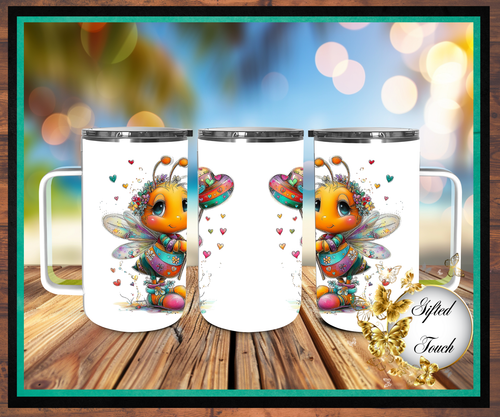 Valentine Bee Steel Mug (20)