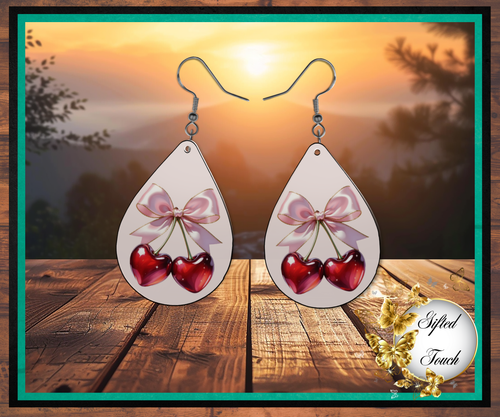 Heart Cherry Earrings