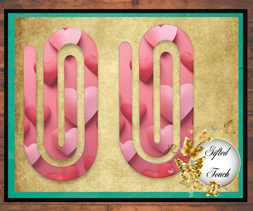 Pink 3D Heart Paperclip