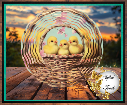 Basket of Chicks Wind Spinner