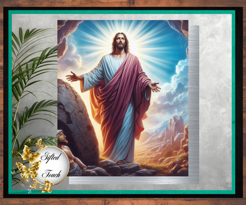 "He Is Risen" Aluminum Picture