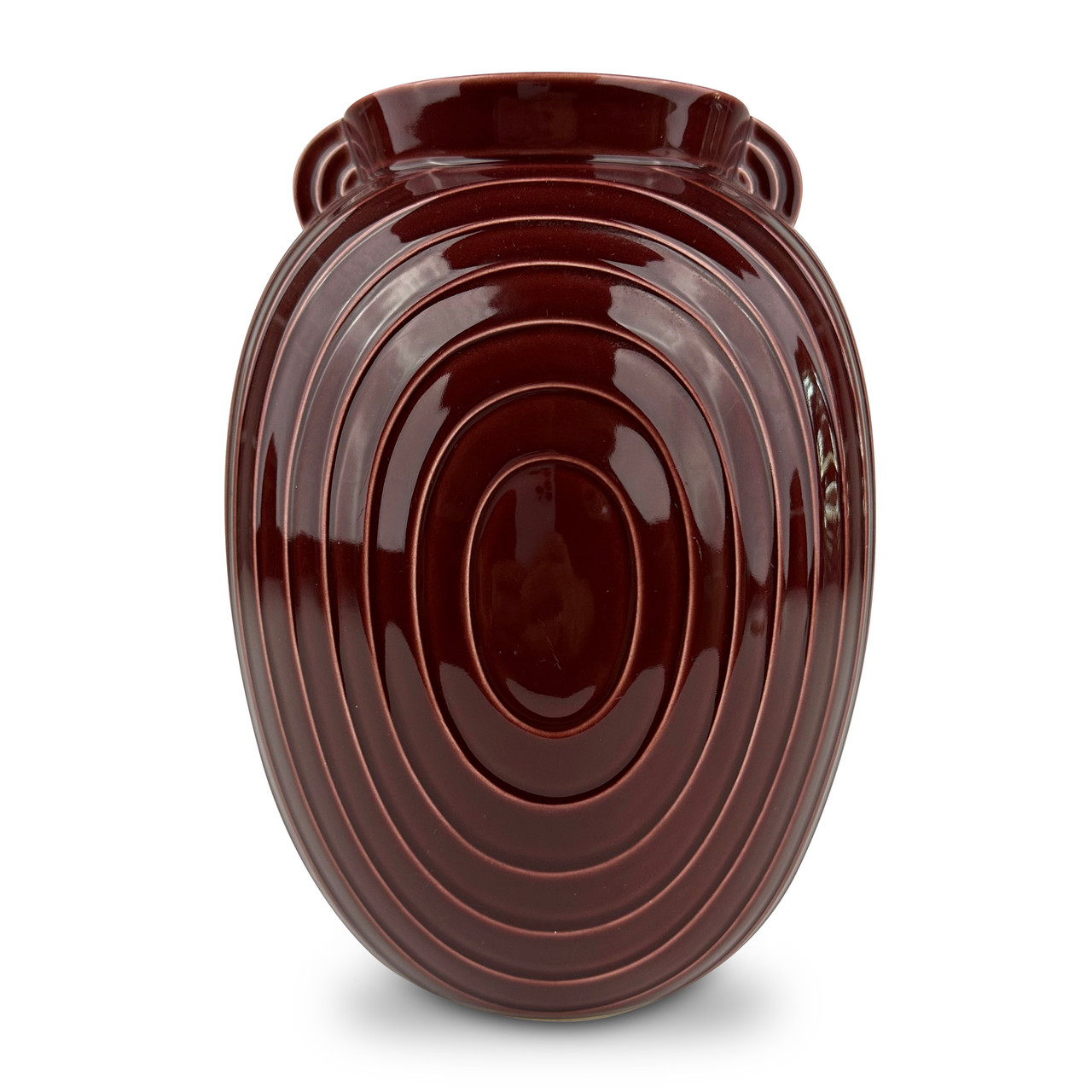 Hornsea Pottery Burgundy Contour Vase Russell Brightwell