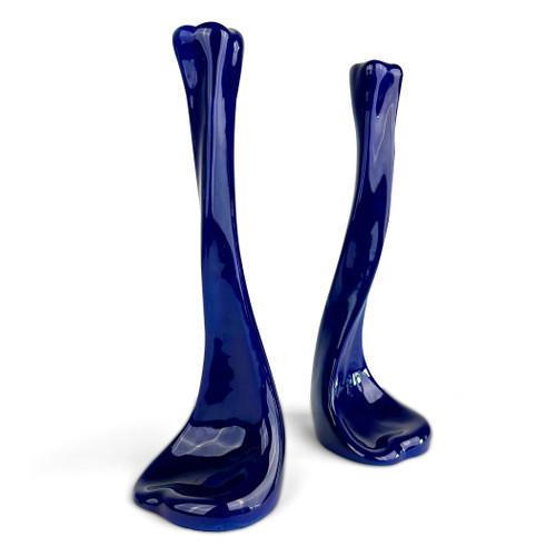 Elsa Peretti for Tiffany & Co Tall Glazed Pottery Candlesticks Elsa Peretti for Tiffany & Co Tall Glazed Pottery Candlesticks