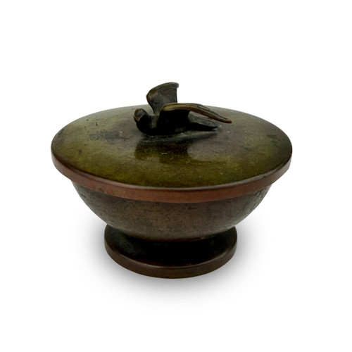 Holger Fridericias Lidded Bowl with Bird