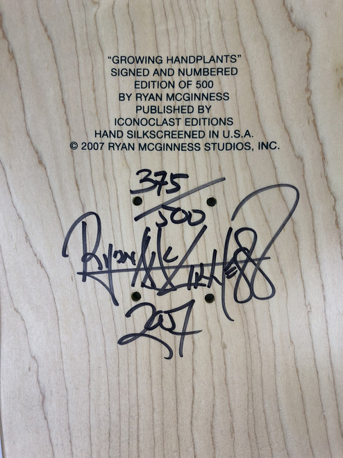 Growing Handplants” Ryan McGinness Skateboard Deck - Russell