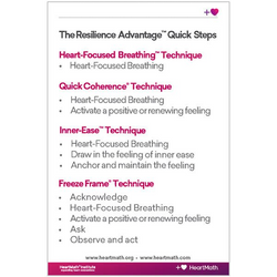 Resilience Advantage Techniques card