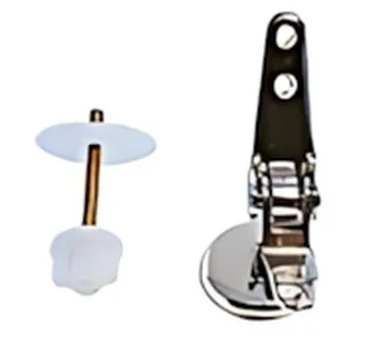 BUSTINA FISSAGGIO WC CERNIERA UNIVERSALE IN OTTONE CROMATO SOVRAPPOSTA