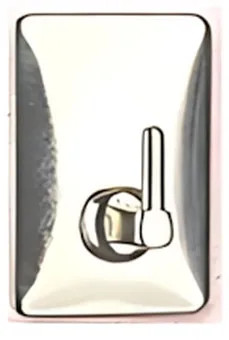 GANCIO FERMATENDINA PER TENDA ADESIVO DI METALLO CROMO LUCIDO