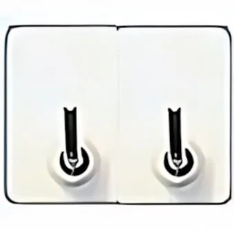 GANCIO ADESIVO 2 POSTI UNIVERSALE COLORATO