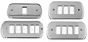 COPRINTERRUTTORE 3 POSTI CROMO SATINATO "VALERIA"