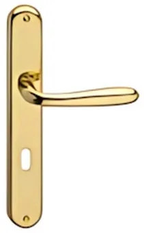 MANIGLIA CHIARA GOCCIA C/PLACCA Q.8x70 OTTONE LUCIDO