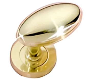 MANIGLIA A UOVO PIPA OTTONE CON ROSETTA A PRESSIONE