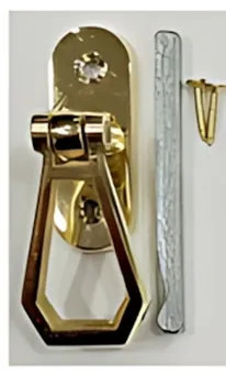 MANIGLIA A PENDOLO CON ROSETTA OVALE ORO