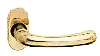 MEZZA MANIGLIA PORTA BLINDATA EKOLINE OTTONE LUCIDO OVALE A SINISTRA