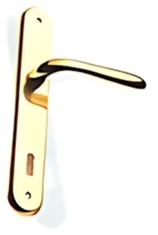 MANIGLIA KARIZ C/PLACCA Q.8x70 OTTONE LUCIDO