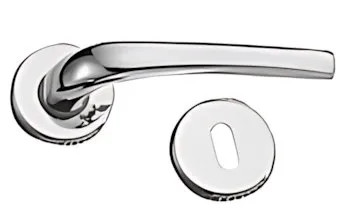 MANIGLIA MIRA CON ROSETTA CROMO SATINATO