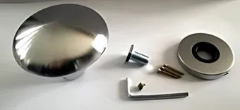 POMO PER PORTA MULTIFUNZIONE FISSO E GIREVOLE CROMO SATINATO