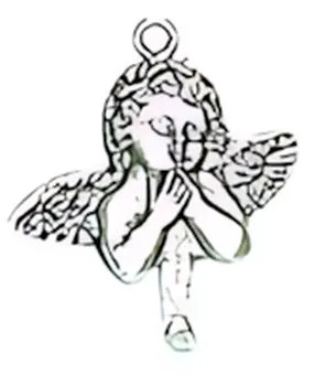 GANCIO QUADRI CHERUBINO GRANDE BRONZO BL. DA 2 PZ.