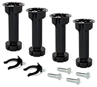 PIEDINO PLASTICA REGOLABILE CM.12 NERO