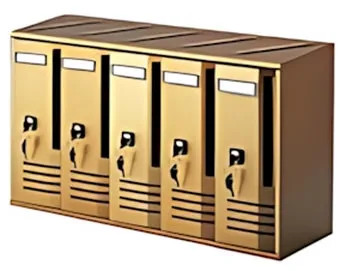 CASSETTA A CUBO 5 POSTI COLORE BRONZO (30/52/17,5)*******