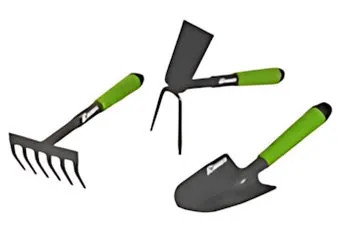 KIT GIARDINAGGIO PALETTA RASTRELLO ZAPPETTA 3 PEZZI RIBILAND