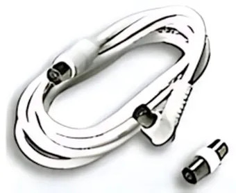 PROLUNGA CAVO ANTENNA TV DA 2 MT. + GEK CURVO + ADATTATORE "FANTON"