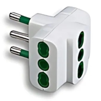 ADATTATORE TRIS SPINA 16A + 3 PRESE BIPASSO