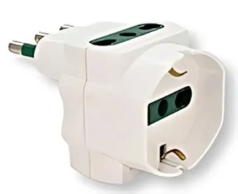 ADATTATORE PIATTO 16A+2PR.BIP+SCHUKO