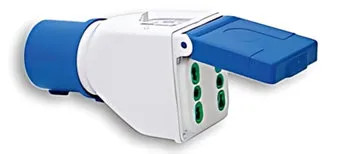 ADATTATORE INDUSTRIALE SPINA 2P+T 2 PRESE BIPASSO FANTON