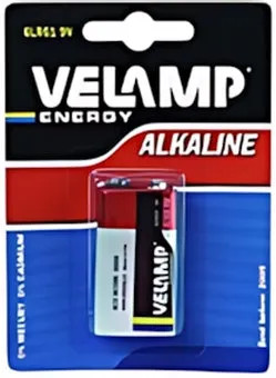 PILE 9V VELAMP TRANSISTOR ALKALINE 1 PEZZO