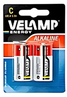 PILE MEZZA TORCIA VELAMP ALKALINA 2 PEZZI