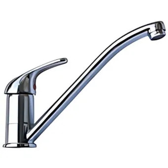 GRUPPO MONOFORO RUBINETTO LAVELLO CUCINA CANNA CURVA CROMATO DANUBIO