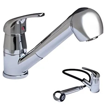 GRUPPO MONOFORO RUBINETTO LAVELLO CUCINA CON DOCCIA ESTRAIBILE DANUBIO