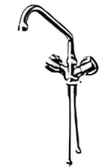 GRUPPO MONOFORO RUBINETTO LAVELLO CUCINA CON MANOPOLE PATRIZIA