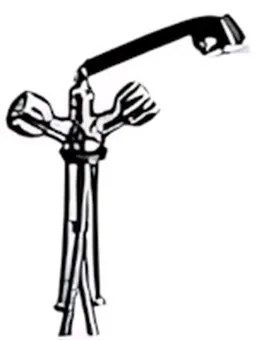 GRUPPO MONOFORO RUBINETTO LAVELLO CUCINA CON DOCCIA E MANOPOLE