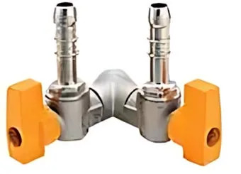 RUBINETTO GAS METANO A 2 VIE DA 1/2 MASCHIO