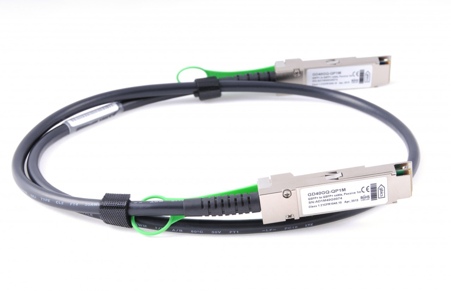 (未使用･未開封品)　StarTech.com QSFP+ DAC Twnax ケーブル 5m MSA準拠 40GbE パッシブダイレクトアタッチケーブル Mini-GBICケーブル QSFP40GPC5M 6k88evb sfp10gpc1m.main.jpg