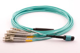 OM4, MPO hembra a 4 x DPX LC, LSZH, cable de conexión de 8 fibras, 5 m
