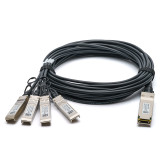 40G-QSFP-4SFP-C-0201 - Kompatibel dengan Brokat/Ruckus 2 Meter 40G QSFP+ hingga 4x10G SFP+ Kabel Breakout Tembaga Pasang Langsung Pasif