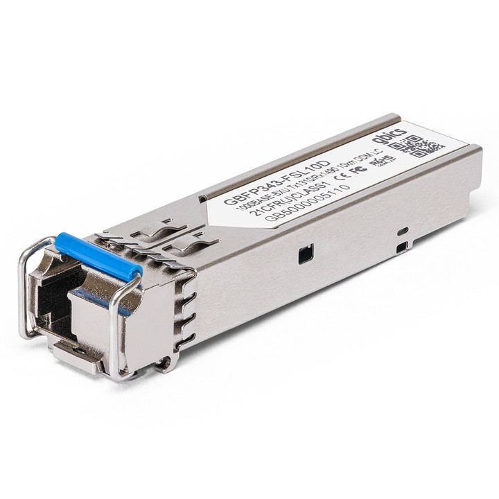 10057 - เข้ากันได้ดีมาก 1000base-bx-u bidi sfp 1310nm-1490nm โมดูลตัวรับส่งสัญญาณ 10km dom